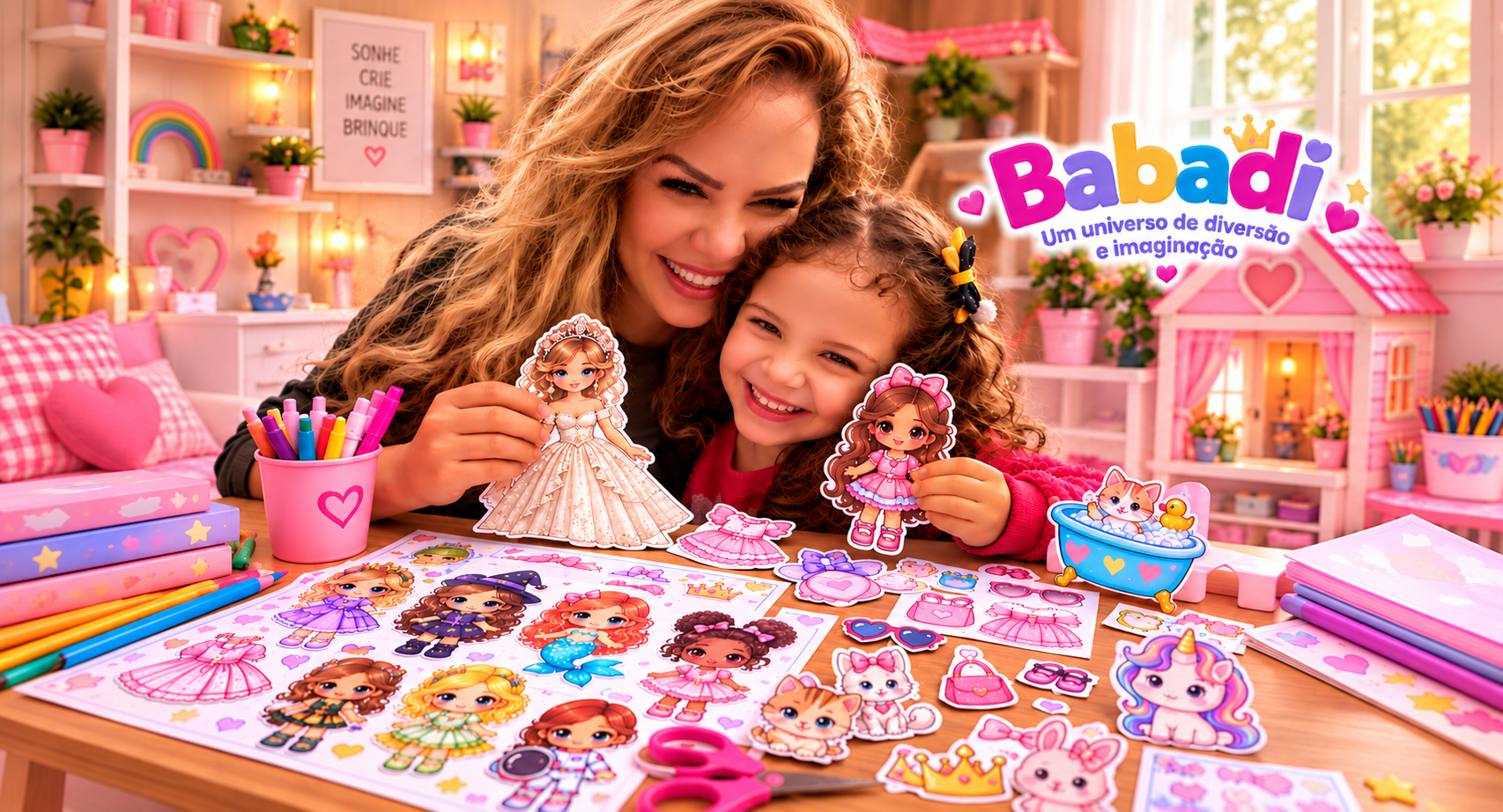 Criança brincando com os materiais Babadi